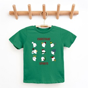 The Juniper Shop Christmas Spirits Red Words Toddler Short Sleeve Tee - 1 of 3