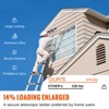 VEVOR Telescoping Ladder, 12.5 FT Aluminum One-button Retraction Collapsible Extension Ladder, 375 LBS Capacity with Non-slip Feet - 3 of 4