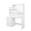 CAVINAS Makeup Organizer Black Vanity Desk Large Storage Dressing Table with Mirror Modern for Bedroom - 2 of 4