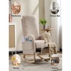 35.43"Modern Accent Rocking Chair Rocking Chair with Solid Wood Legs - 3 of 4