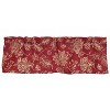 RLF Home 100% Cotton High Quality Reagan Tailored Window Valance with 1.5" Rod Pocket 50" W X 12" L Red - 3 of 4