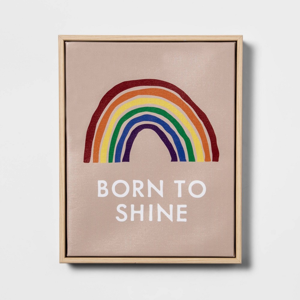 8"x10" Born to Shine Framed Wall Canvas - Pride, 2 Count