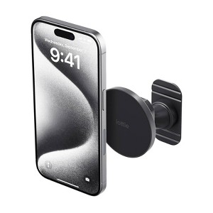iOttie iTap 3 MagSafe Compatible Car Flush Mount with Magnetic Ring Adapter - Black - 1 of 4