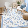 Washable Botanical Floral Print Living Room Rugs, Soft Non Slip Indoor Modern Floor Carpet for Home Office - 2 of 4