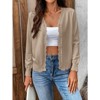 Coolmee Women's Long Sleeve V-Neck Button Down Cardigan Knit Shrugs Sweater - 4 of 4
