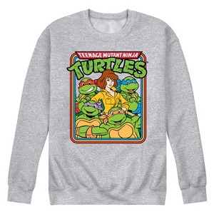 Men's - Teenage Mutant Ninja Turtles - Retro Group April Graphic Fleece Sweatshirt - 1 of 4