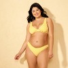 Women's Smocked Low-Rise Extra High Leg Extra Cheeky Bikini Bottom - Wild Fable™ - 4 of 4