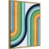 Amanti Art Colorful curved lines 2 by Vitor Costa Framed Canvas Wall Art - 3 of 4