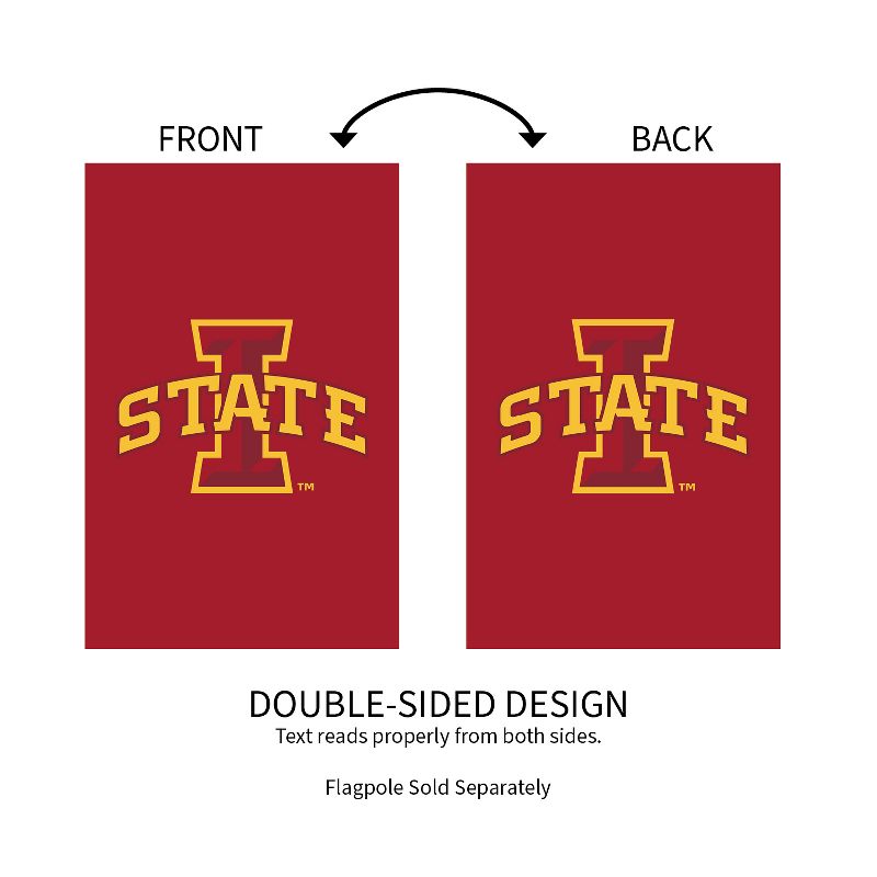 Evergreen NCAA Iowa State University Applique House Flag 28 x 44 Inches Outdoor Decor for Homes and Gardens, 4 of 8