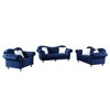 3pcs Couch Set Luxury Classic America Chesterfield Sofa Loveseat and Arm Chair Tufted Camel Back - Morden Fort - 2 of 4