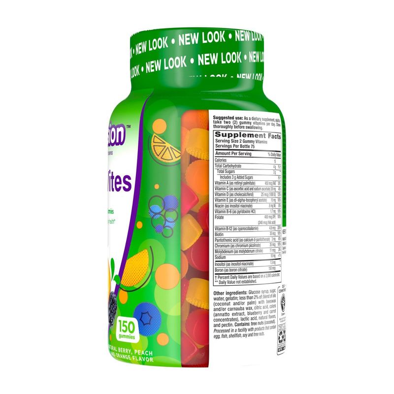 Vitafusion MultiVites Adult Multivitamins Daily Gummy Vitamins - Berry, Peach and Orange Flavored - 150ct, 6 of 14
