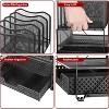 Simple Trending Desk File Organizer with Sliding Drawer, Metal Mesh Double Tray and 5 Upright Section Sorter and 2 Pen Holder, Black - 3 of 4