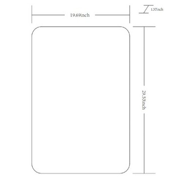 Renna Modern Silver Rectangular Wall Mirror