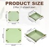 Unique Bargains Foldable Desk Organizing Key Coin Jewelry Storage Trays 7" x 7" 5.3" x 5.3" 2 Pcs - 2 of 4