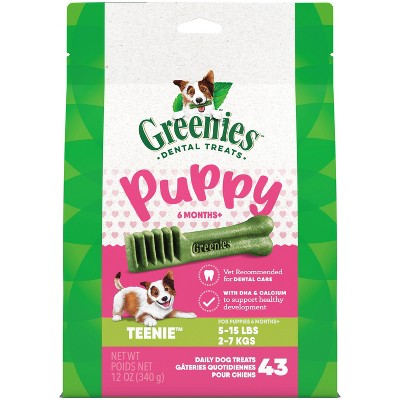 Greenies Puppy Teenie Chewy Dental Dog Treats Original Chicken - 12oz