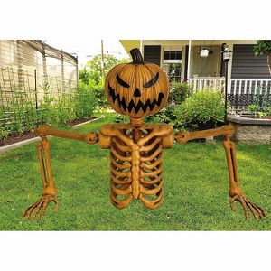 Fun World 4 Ft. Jack-O'-Lantern Grave Breaker Halloween Outdoor Decoration - 1 of 1
