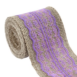 Unique Bargains Burlap Lace Edge Party Decoration Craft Ribbon Strap Roll - 1 of 4