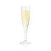True Party Plastic Stemmed Champagne Flutes - Disposable Clear Plastic Glasses for Sparkling Wine Outdoors Parties - 5.5oz Set of 12 - 3 of 4