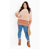 Avenue Women's Plus Size Reese Ribbed Knit Sweater - 3 of 4