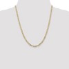 Black Bow Jewelry 4mm 10k Yellow Gold Solid Concave Figaro Chain Necklace - 2 of 4