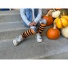 Wrapables Colorful Baby & Toddler Leg Warmers 1, Stripes Orange and Black - 3 of 4