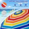 Tangkula 6.5 FT Beach Umbrella UPF50+ Sun Protection Portable Sunshade Parasol for Sand - 4 of 4