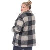 White Mark  Plus Size Plaid Shacket - 3 of 4