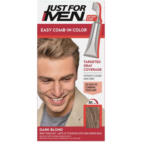 Just For Men Easy Combin Color Gray Hair Coloring For Men With Comb  Applicator Dark Blond A15 - 1.2Oz : Target