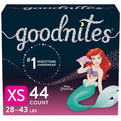 GoodNites Girls' Nighttime Bedwetting Underwear - XS - Giga Pack - 44ct