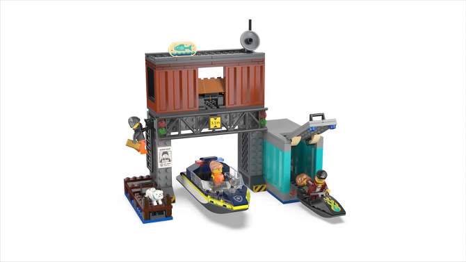 LEGO City Police Speedboat and Crooks&#39; Hideout Pretend Play Toy 60417, 2 of 8, play video