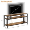 Entertainment Center with 3-Tier Open Storage Shelves, TV Media Console Table with Quadruple - 2 of 4