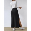 Women's High - Waisted Side Slit Slim - Fit Knitted Midi Skirt, Casual Pencil Skirt with Knit Fabric - 4 of 4