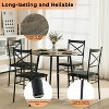 VINGLI 5 Piece Modern Round Dining Table Set for 4, 35.4" Small Round Kitchen Dining Table and Chairs Set for Home Dining Room ,Thicken Metal Legs - 4 of 4