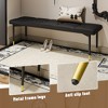 Vynxaria 59" Shoe Bench - Faux PU Cushion for Bedroom,Fitting room, Storage room, Dining room, Living room, Black - 3 of 4