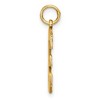 Black Bow Jewelry 14k Yellow Gold, Varsity Collection, Large D/C Pendant Number 3 - 2 of 4