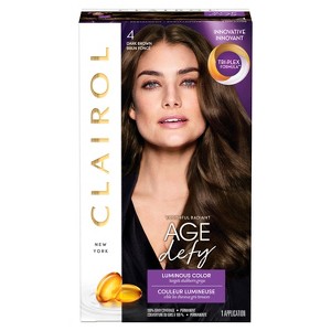 Clairol Age Defy Permanent Hair Color - 4 Dark Brown - 1 kit