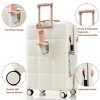 HDZNVF Luggage Sets 4 Piece, ABS Durable Suitcase with Travel Bag, Cup Holder, ABS Hard Shell Luggage with Spinner Wheels - 3 of 4