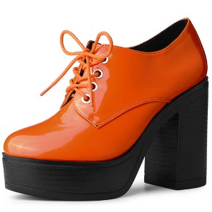 Allegra K Women's Platform High Chunky Heel Ankle Booties - 1 of 4