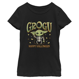 Girls Star Wars: The Mandalorian The Child Skeleton Costume T Shirt - 1 of 4