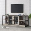 70In TV Stand, Entermainment Center with Storage Cabinet & 2 Mesh Doors, Wood Rustic TV Console, 2 Tier Farmhouse TV Table for Living Room, Bedroom - 4 of 4
