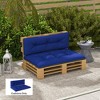 Outsunny 2 Seater Pallet Cushions Outdoor 3.9 in. Thick Replacement Cushions with Tufted Design for Garden, Patio - 2 of 4