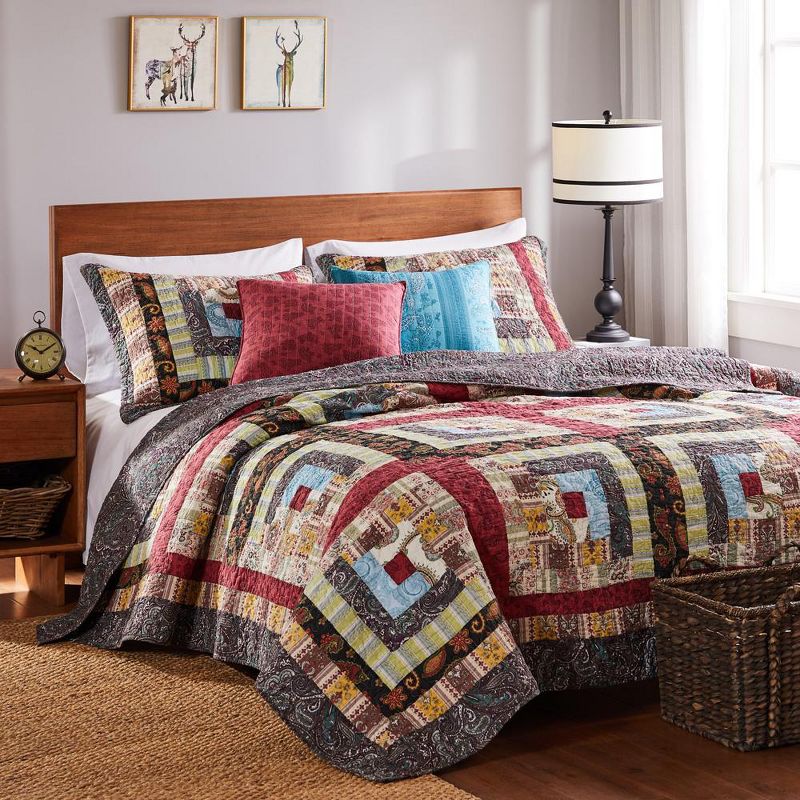 Colorado Lodge Quilt Set 5-Piece Multicolor by Greenland Home Fashions, 5 of 6