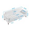 NicBex Couches for Living Room 82.50" Convertible Loveseat Sleeper Sofa Bed Fabric Sofa Couch with Adjustable Backrest and Storage Pockets, White - 4 of 4