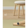 SONGMICS HOME BOHOVEN Collection - Vanity Stool, Upholstered Makeup Stool, Round Footstool, Cream White and Oak Beige - image 3 of 4