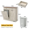 Double Tilt Out Trash Bin Cabinet, Hidden Trash Holder for 10 Gallon Garbage Can - 2 of 4