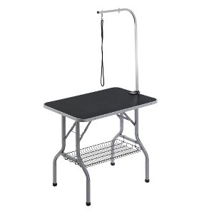 Akoasm 36 in. W Foldable Pet Grooming Table with Arm & Clamp For Medium and Small Dogs-Gray - 1 of 4