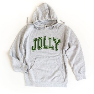 Simply Sage Market Women's Graphic Hoodie Jolly Varsity Thick Outline - 1 of 3