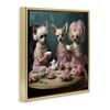 Stupell Industries Chihuahua Tea Party Black Framed Floater Canvas Wall Art - 3 of 4