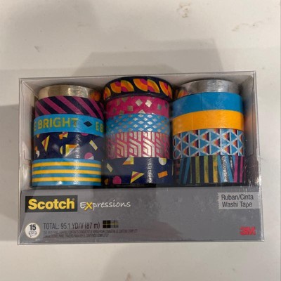 Scotch® Expressions™ Washi Tape, C314-P43, black stripe, 0.59 in x 393 in  (15 mm x 10 m)