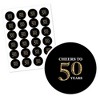 Big Dot of Happiness Adult 50th Birthday - Gold - Birthday Party Circle Sticker Labels - 24 Count - 2 of 4
